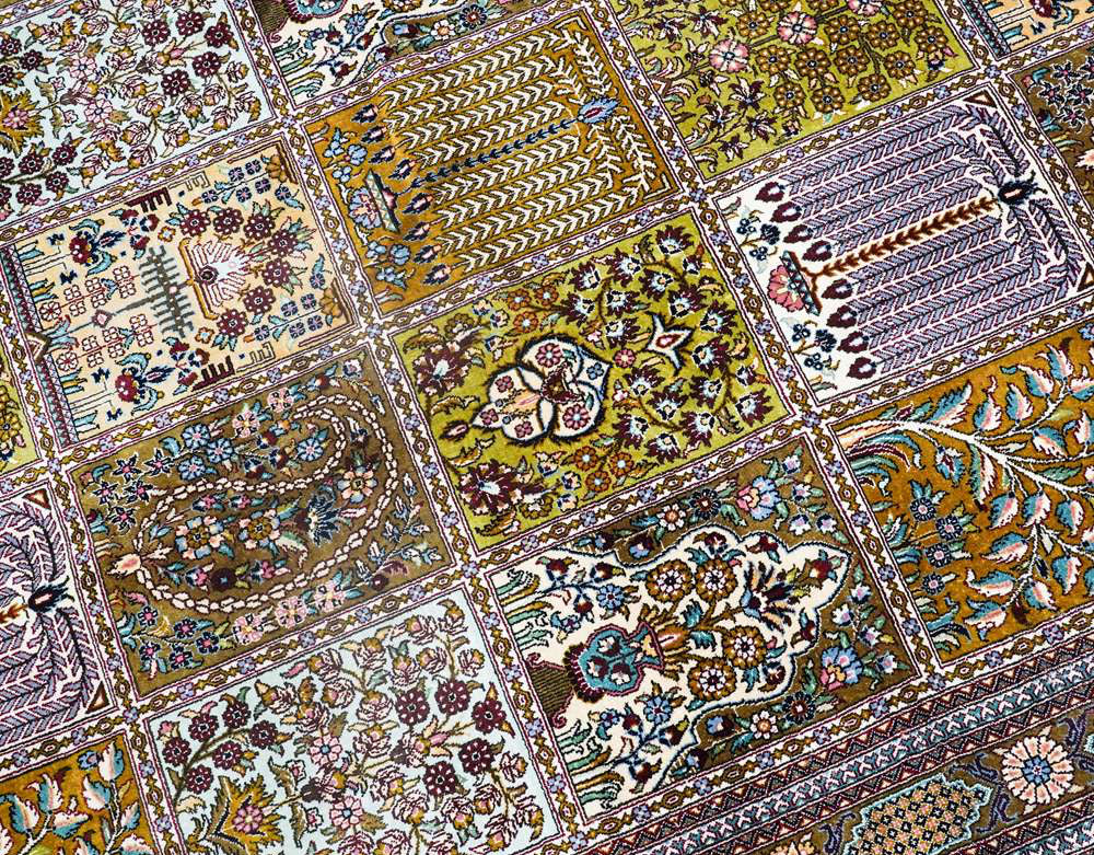 Four Season Silk Floral Carpet