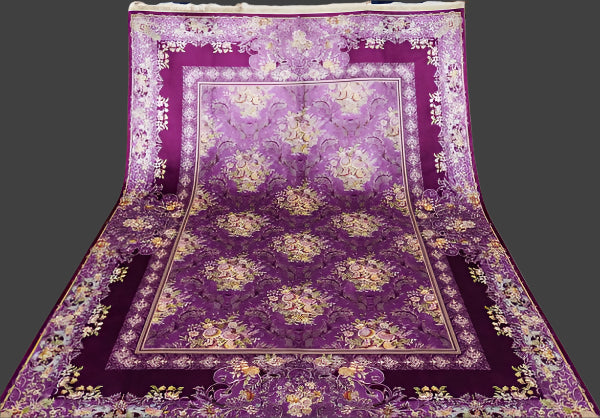 Luxury Purple Handmade Silk Carpet