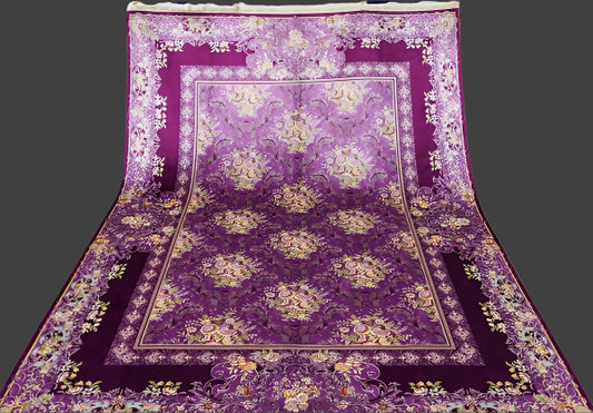 Luxury Purple Handmade Silk Carpet